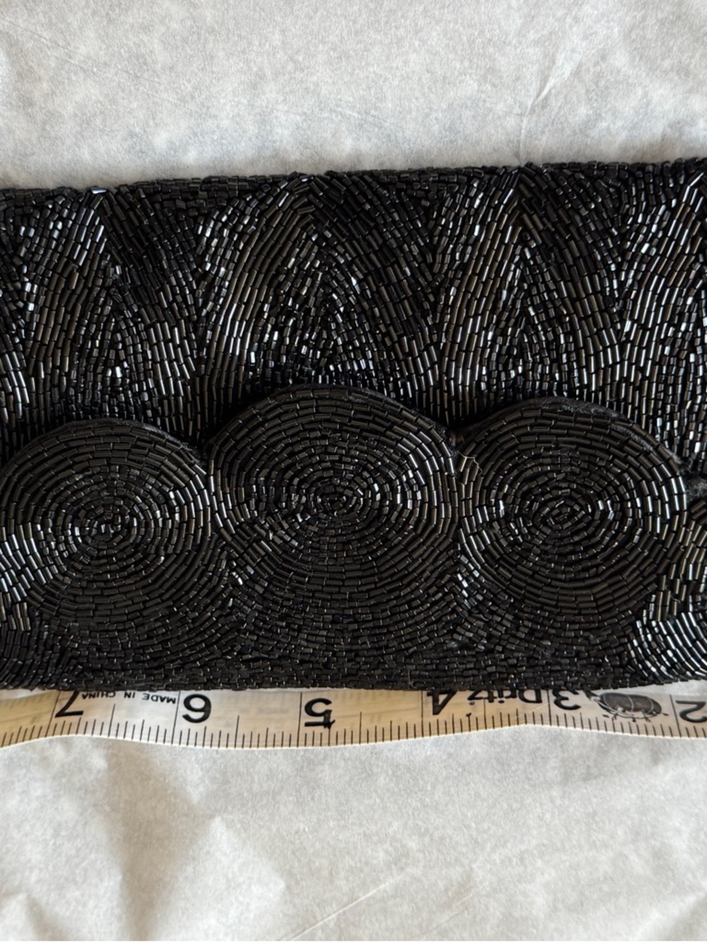Dubarry of Ireland Black Beaded Evening Clutch
